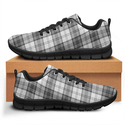 Douglas Grey Modern Tartan Plaid Sneakers