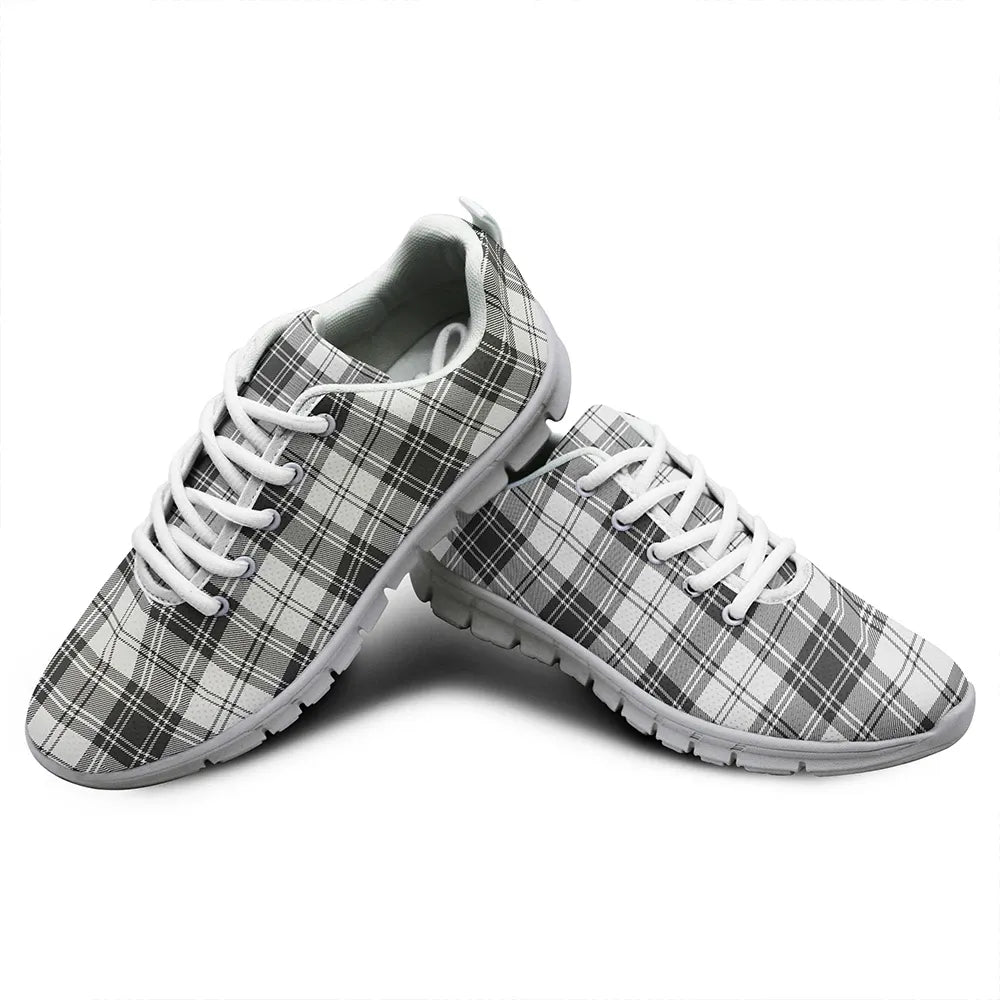 Douglas Grey Modern Tartan Plaid Sneakers