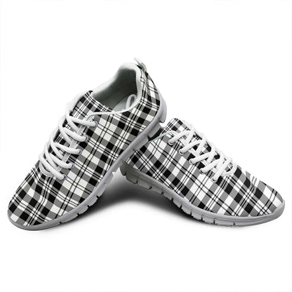 SCOTT BLACK AND WHITE MODERN Tartan Plaid Sneakers