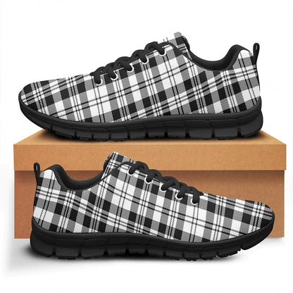 SCOTT BLACK AND WHITE MODERN Tartan Plaid Sneakers