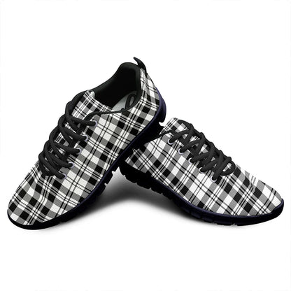 SCOTT BLACK AND WHITE MODERN Tartan Plaid Sneakers