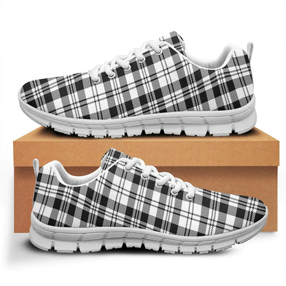 SCOTT BLACK AND WHITE MODERN Tartan Plaid Sneakers