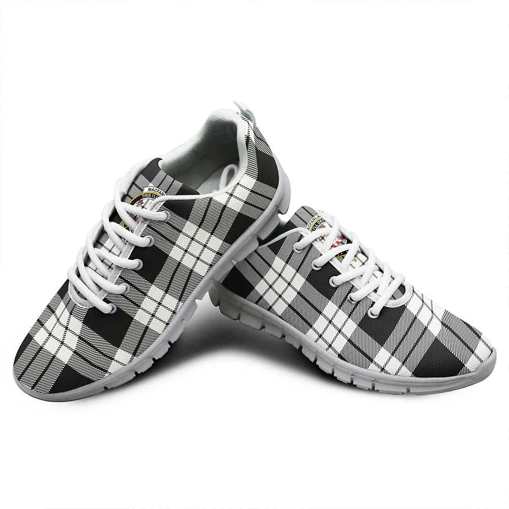 MacFarlane Black & White Ancient Tartan Crest Sneakers