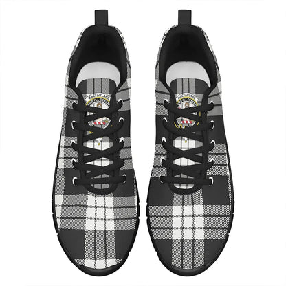 MacFarlane Black & White Ancient Tartan Crest Sneakers