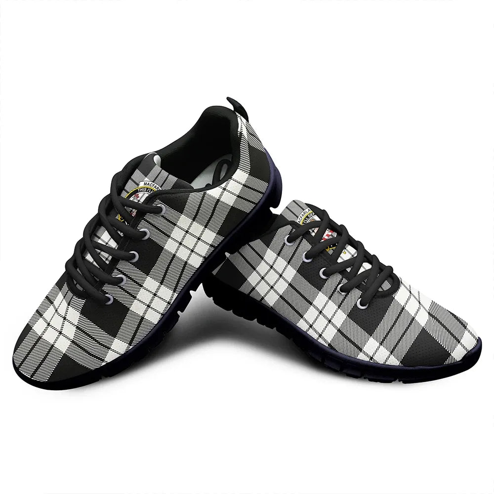 MacFarlane Black & White Ancient Tartan Crest Sneakers