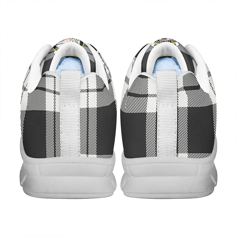 MacFarlane Black & White Ancient Tartan Crest Sneakers