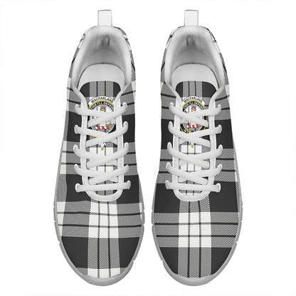 MacFarlane Black & White Ancient Tartan Crest Sneakers