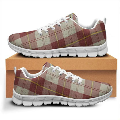 Cunningham Burgundy Dancers Tartan Crest Sneakers