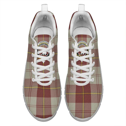 Cunningham Burgundy Dancers Tartan Crest Sneakers