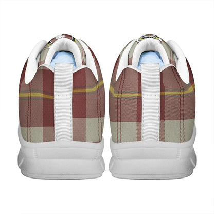 Cunningham Burgundy Dancers Tartan Crest Sneakers