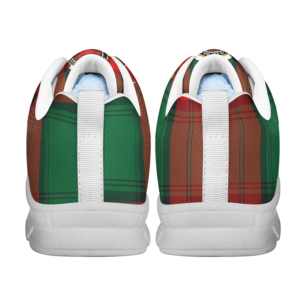 Stewart Atholl Modern Tartan Crest Sneakers