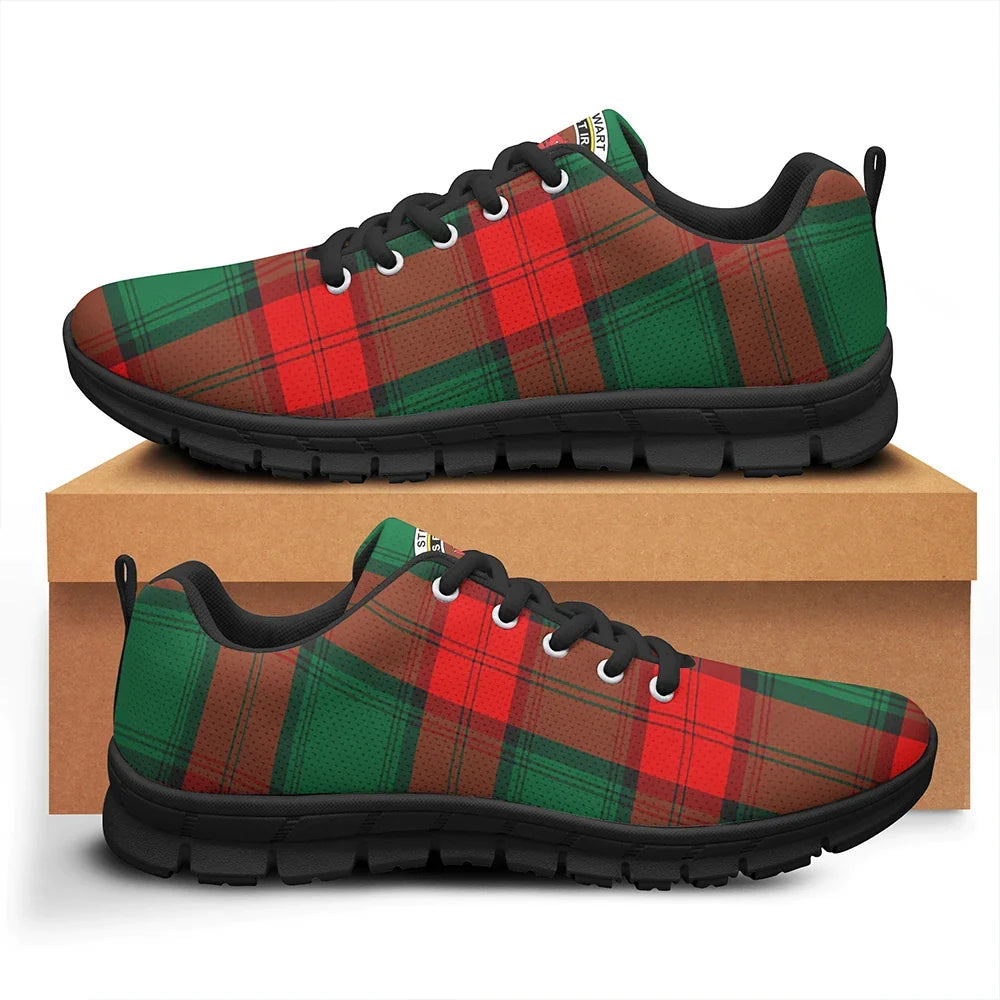 Stewart Atholl Modern Tartan Crest Sneakers