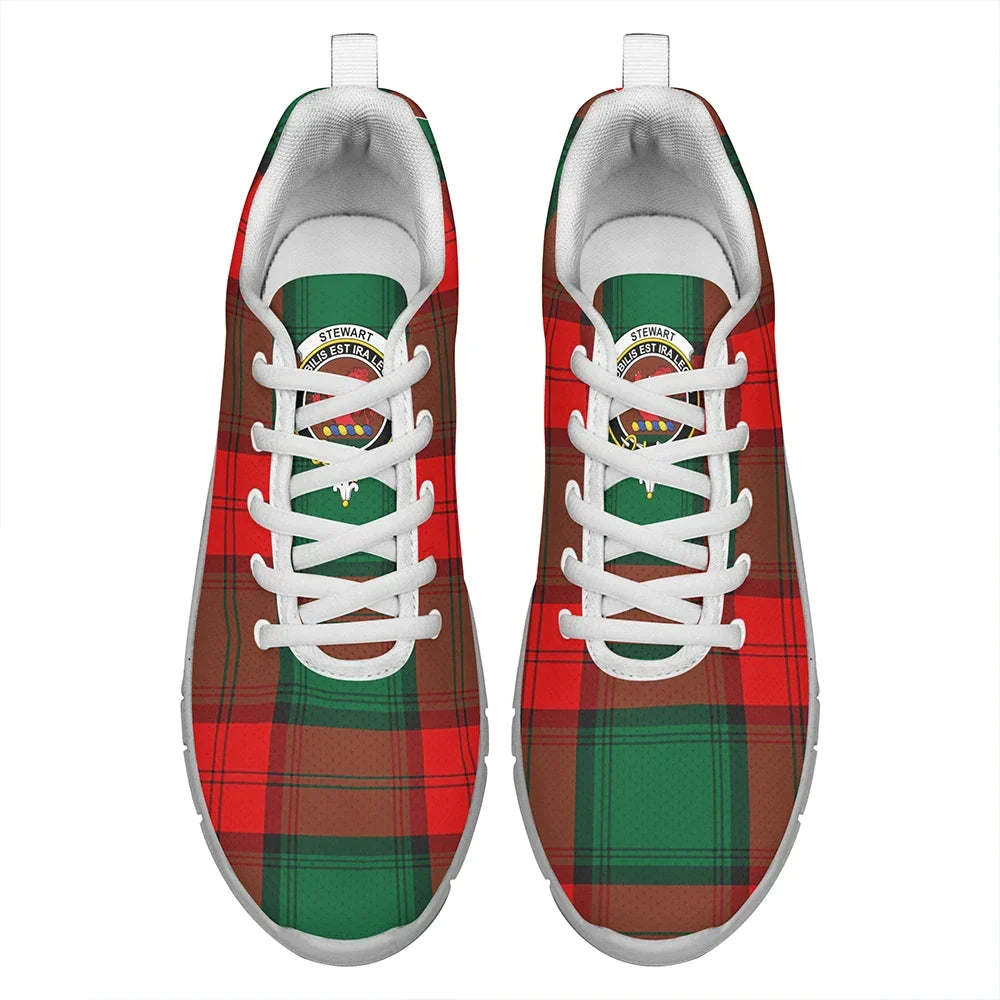 Stewart Atholl Modern Tartan Crest Sneakers