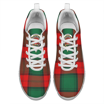 Stewart Atholl Modern Tartan Crest Sneakers