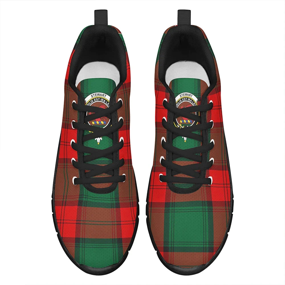 Stewart Atholl Modern Tartan Crest Sneakers