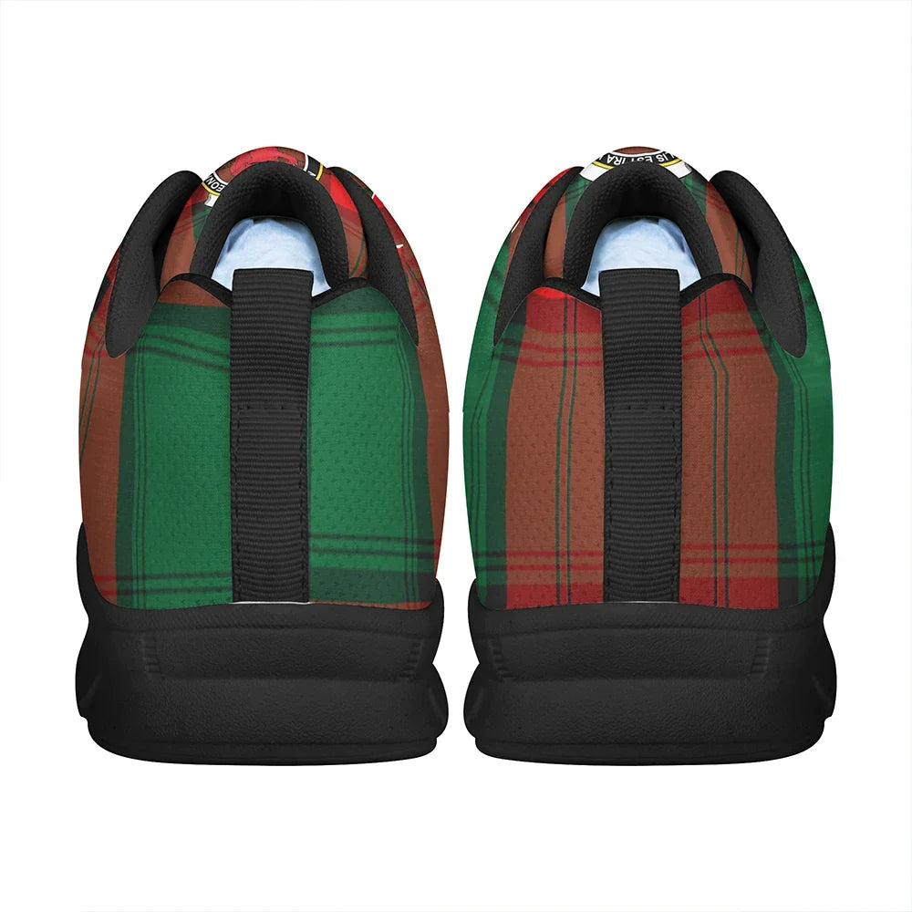 Stewart Atholl Modern Tartan Crest Sneakers