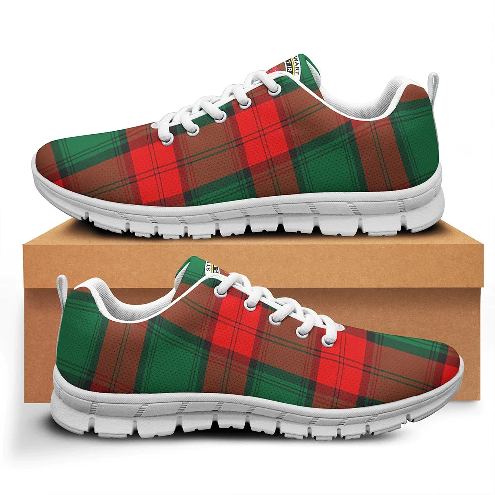 Stewart Atholl Modern Tartan Crest Sneakers