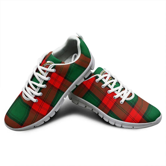 Stewart Atholl Modern Tartan Crest Sneakers