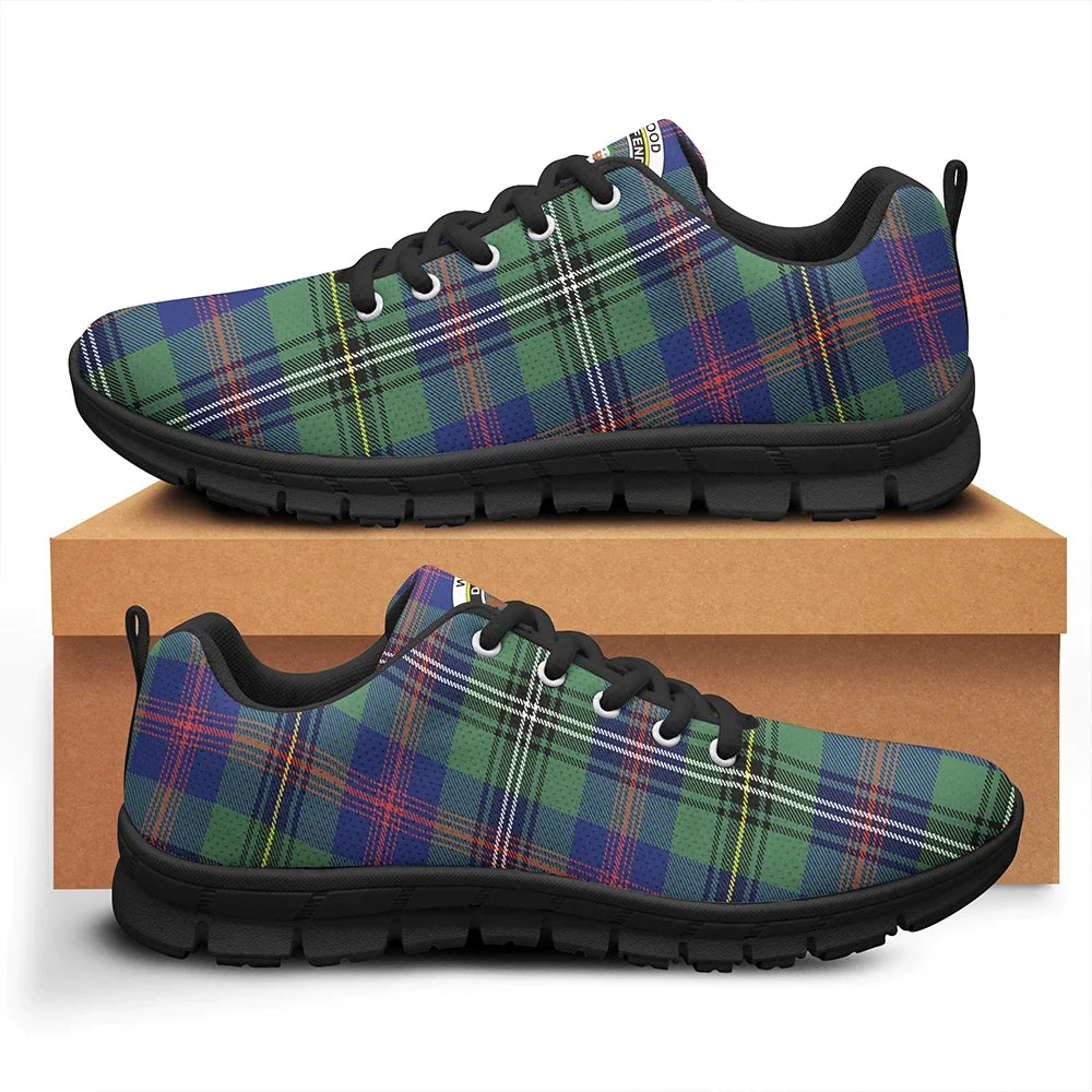 Wood Modern Tartan Crest Sneakers