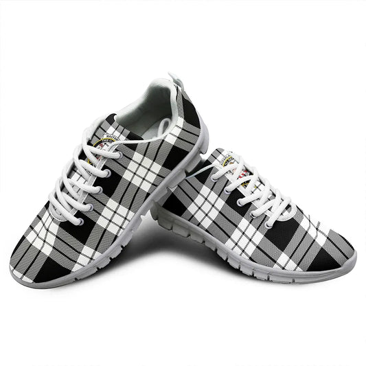 MacFarlane Black & White Tartan Crest Sneakers