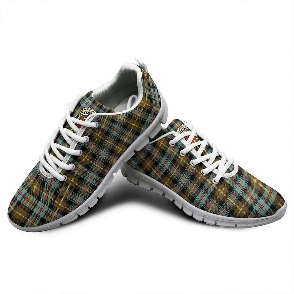 Farquharson Weathered Tartan Crest Sneakers