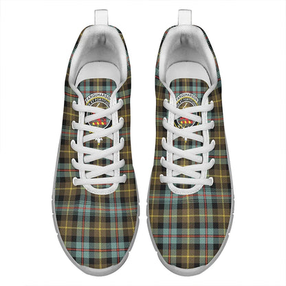 Farquharson Weathered Tartan Crest Sneakers