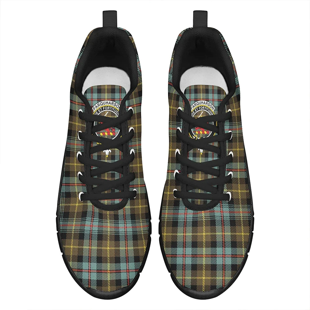 Farquharson Weathered Tartan Crest Sneakers