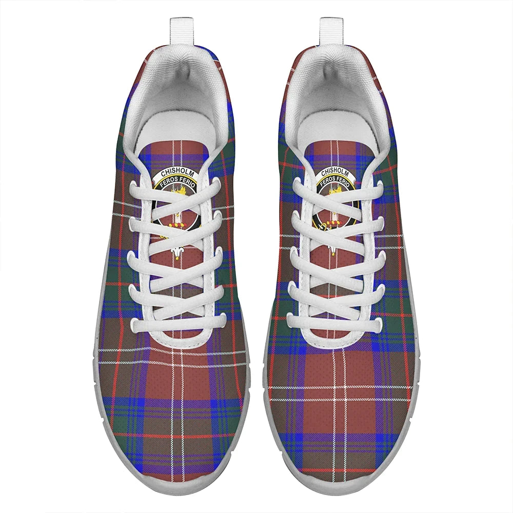 Chisholm Hunting Modern Tartan Crest Sneakers