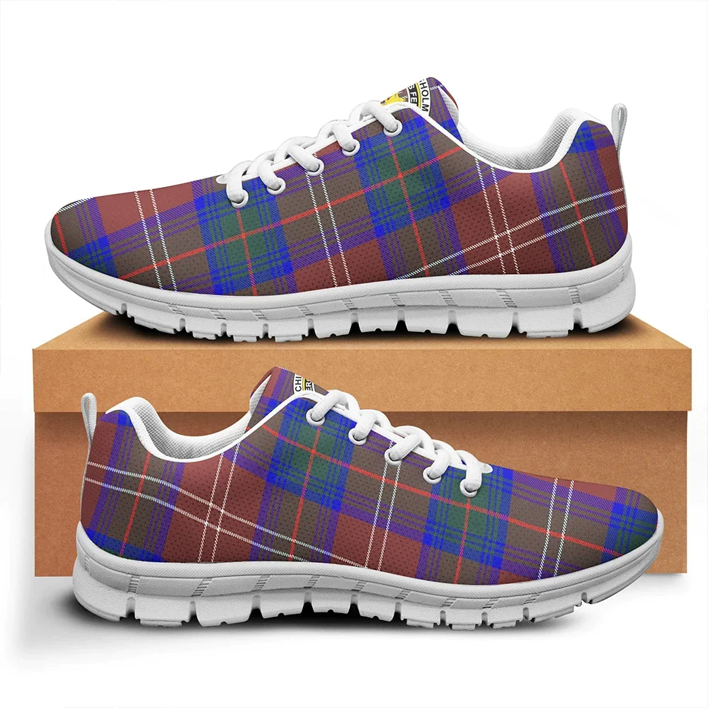 Chisholm Hunting Modern Tartan Crest Sneakers