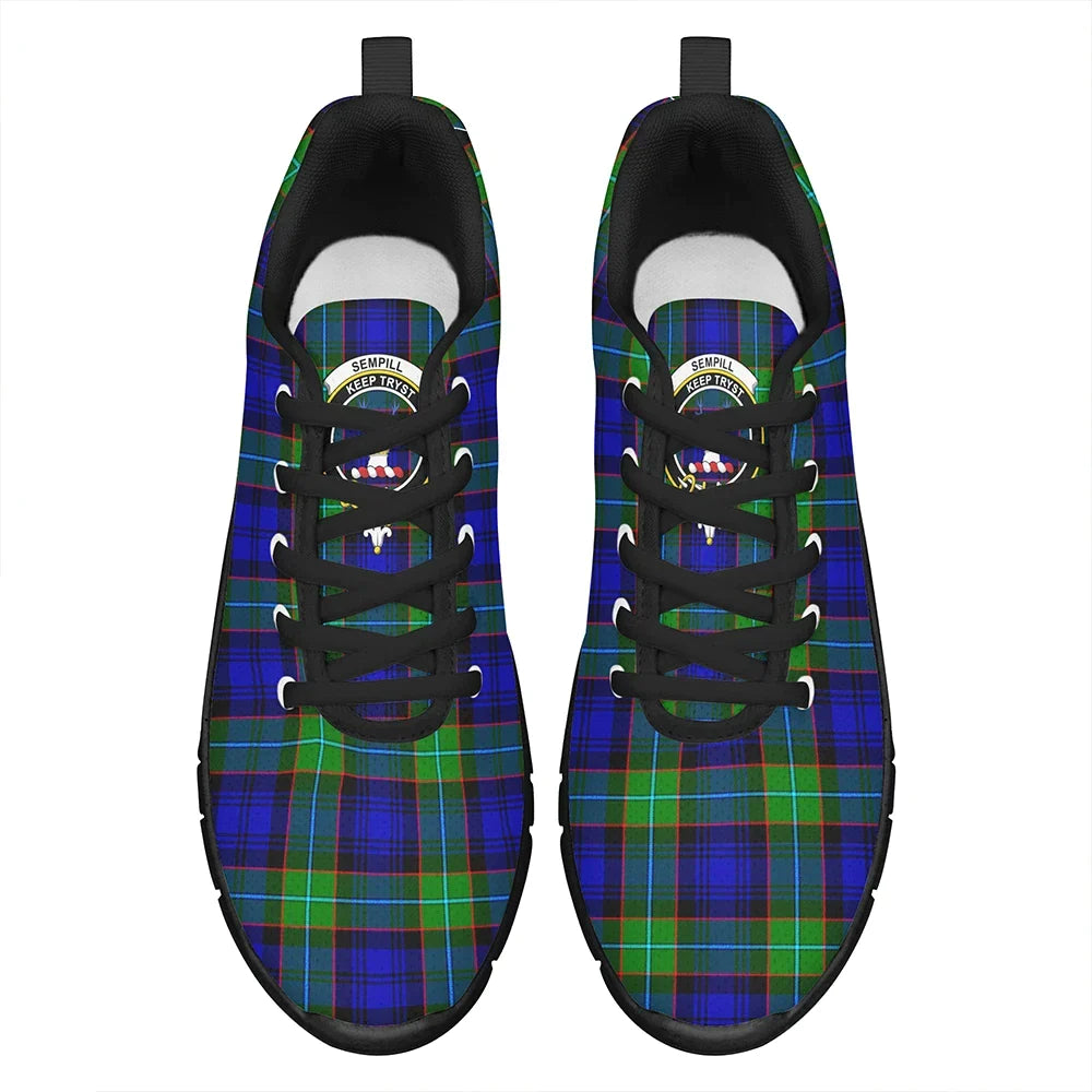 Sempill Modern Tartan Crest Sneakers