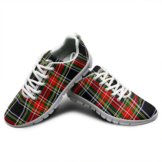 Stewart Black Tartan Crest Sneakers