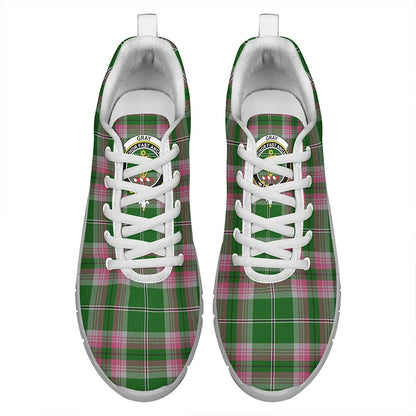 Gray Tartan Crest Sneakers