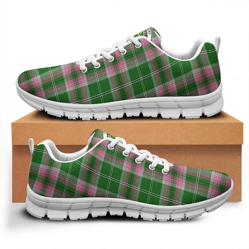 Gray Tartan Crest Sneakers