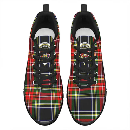 Stewart Black Tartan Crest Sneakers