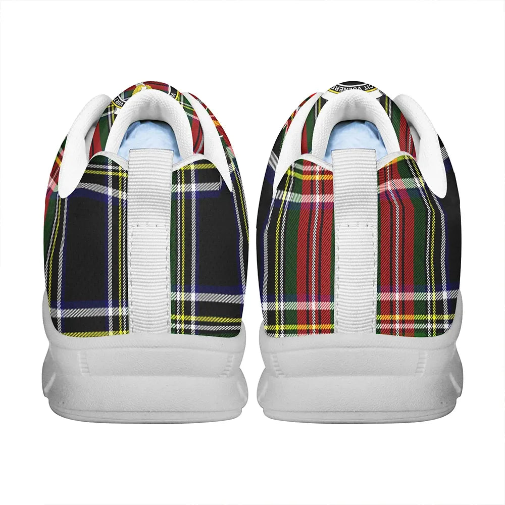 Stewart Black Tartan Crest Sneakers