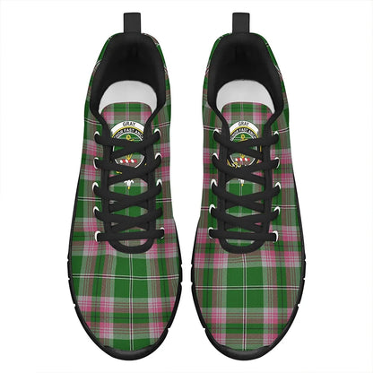 Gray Tartan Crest Sneakers