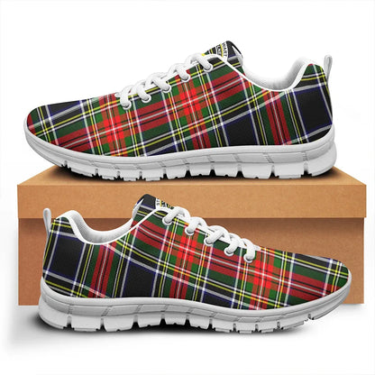 Stewart Black Tartan Crest Sneakers