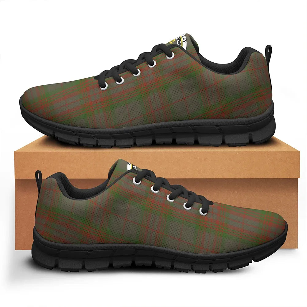 Gray Hunting Tartan Crest Sneakers