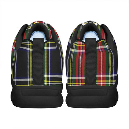 Stewart Black Tartan Crest Sneakers