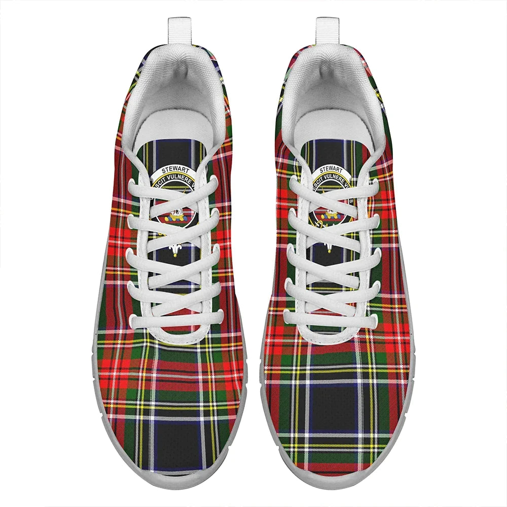 Stewart Black Tartan Crest Sneakers