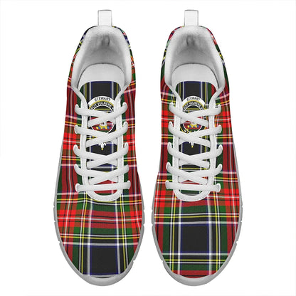 Stewart Black Tartan Crest Sneakers