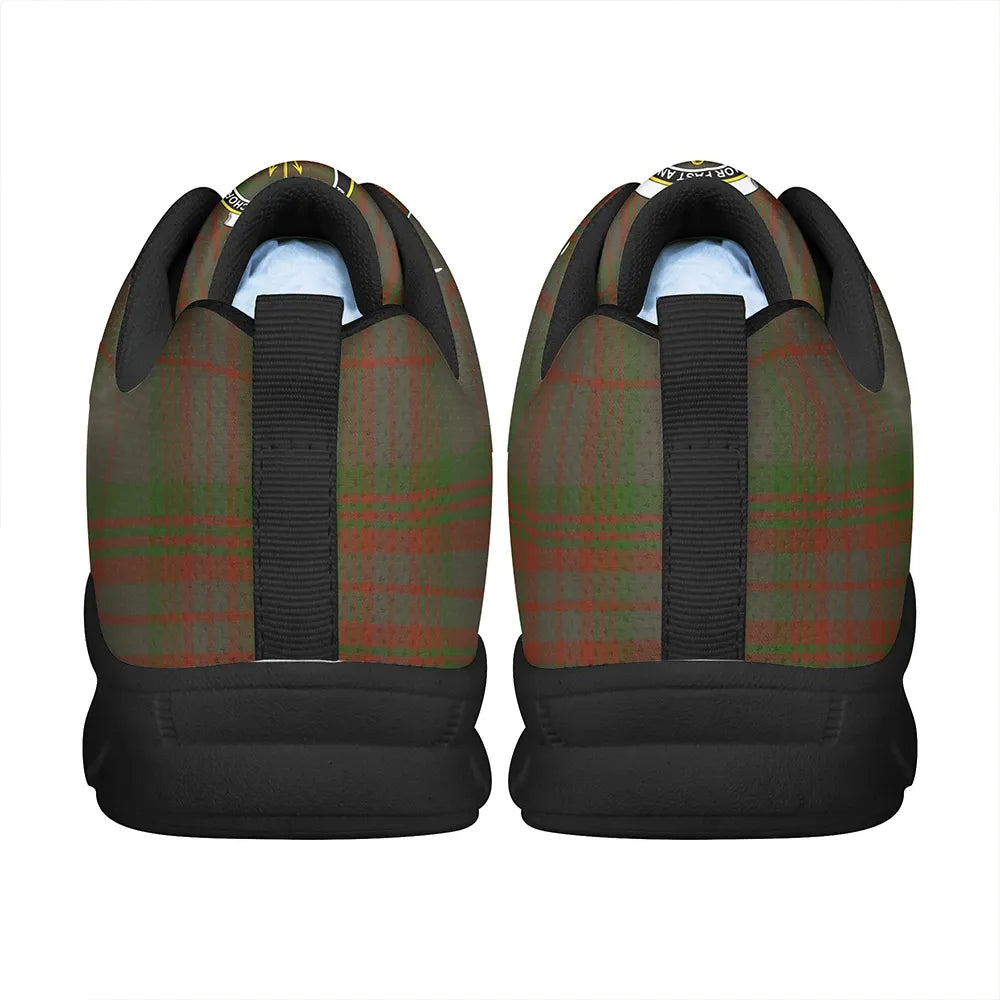 Gray Hunting Tartan Crest Sneakers