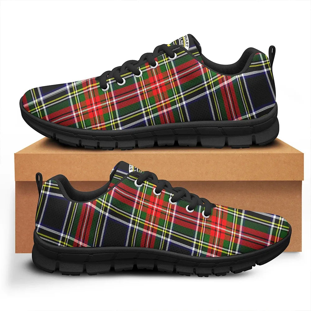 Stewart Black Tartan Crest Sneakers