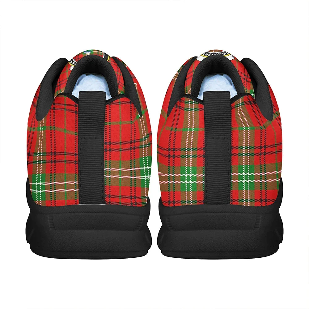 Morrison Red Modern Tartan Crest Sneakers