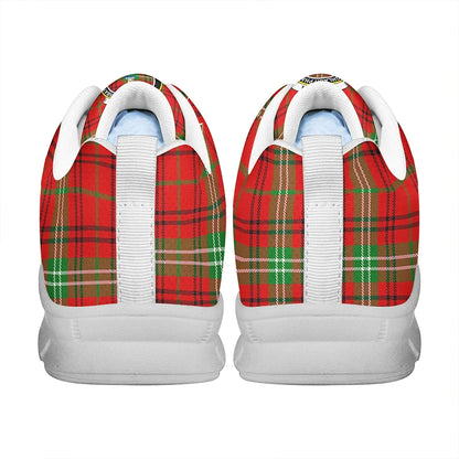 Morrison Red Modern Tartan Crest Sneakers