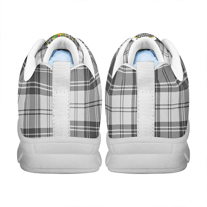 Douglas Grey Modern Tartan Crest Sneakers