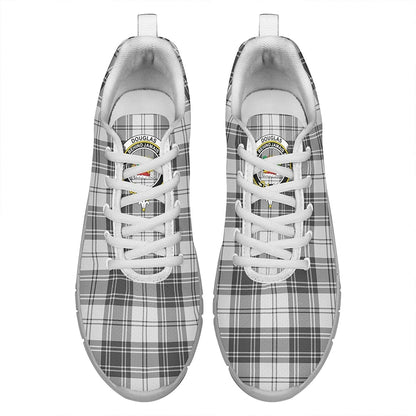 Douglas Grey Modern Tartan Crest Sneakers