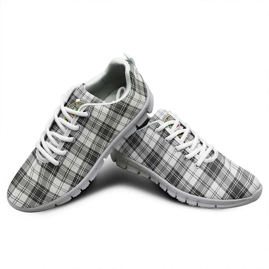 Douglas Grey Modern Tartan Crest Sneakers