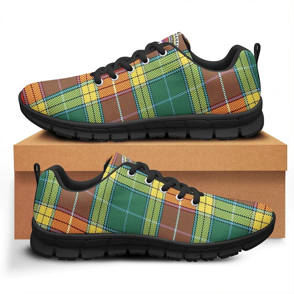 Buchanan Old Sett Tartan Crest Sneakers