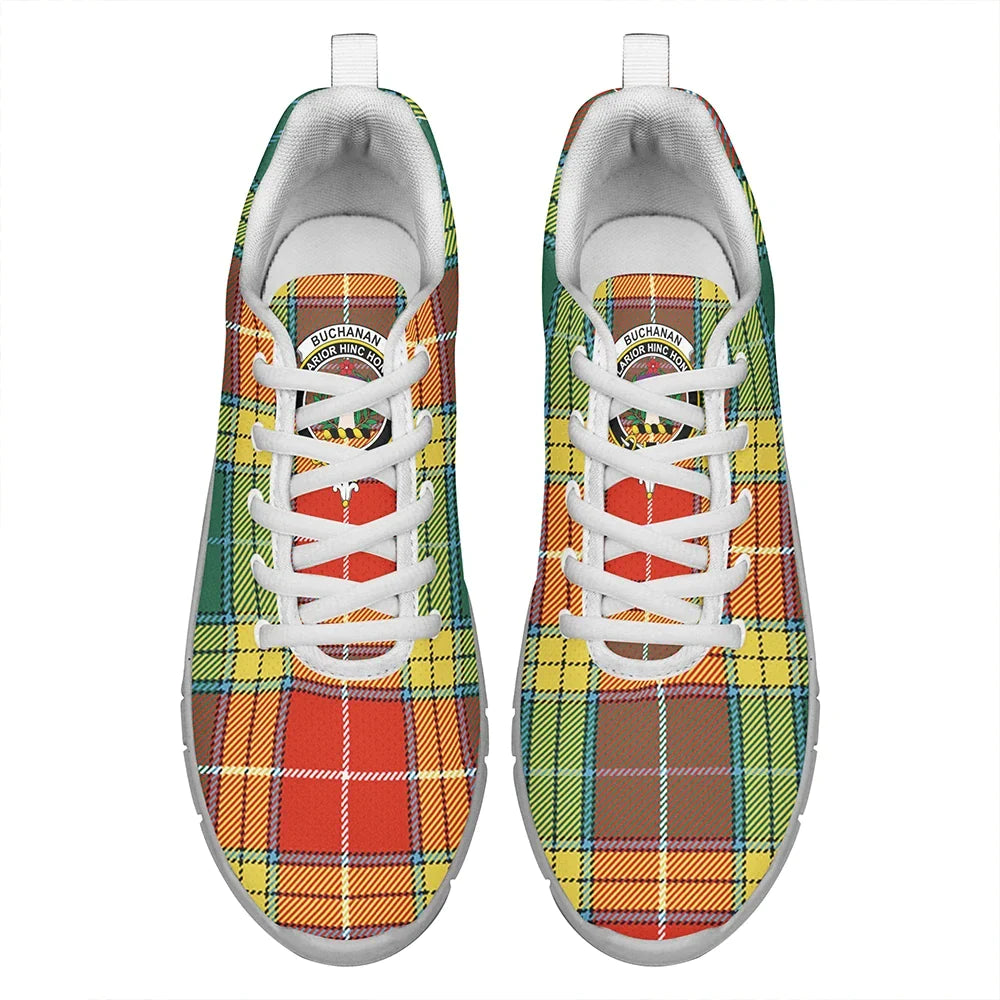 Buchanan Old Sett Tartan Crest Sneakers